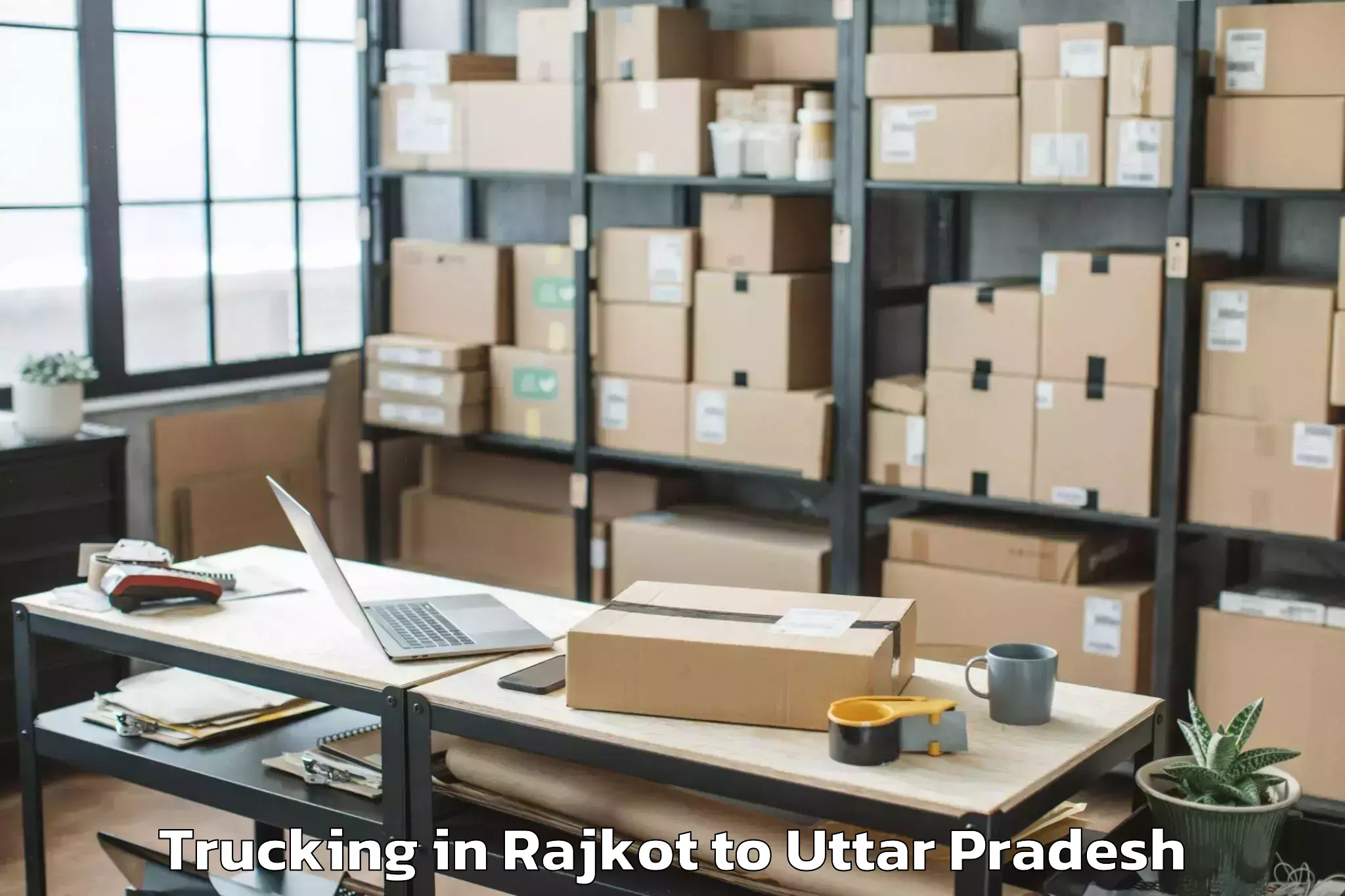 Professional Rajkot to Nichlaul Trucking